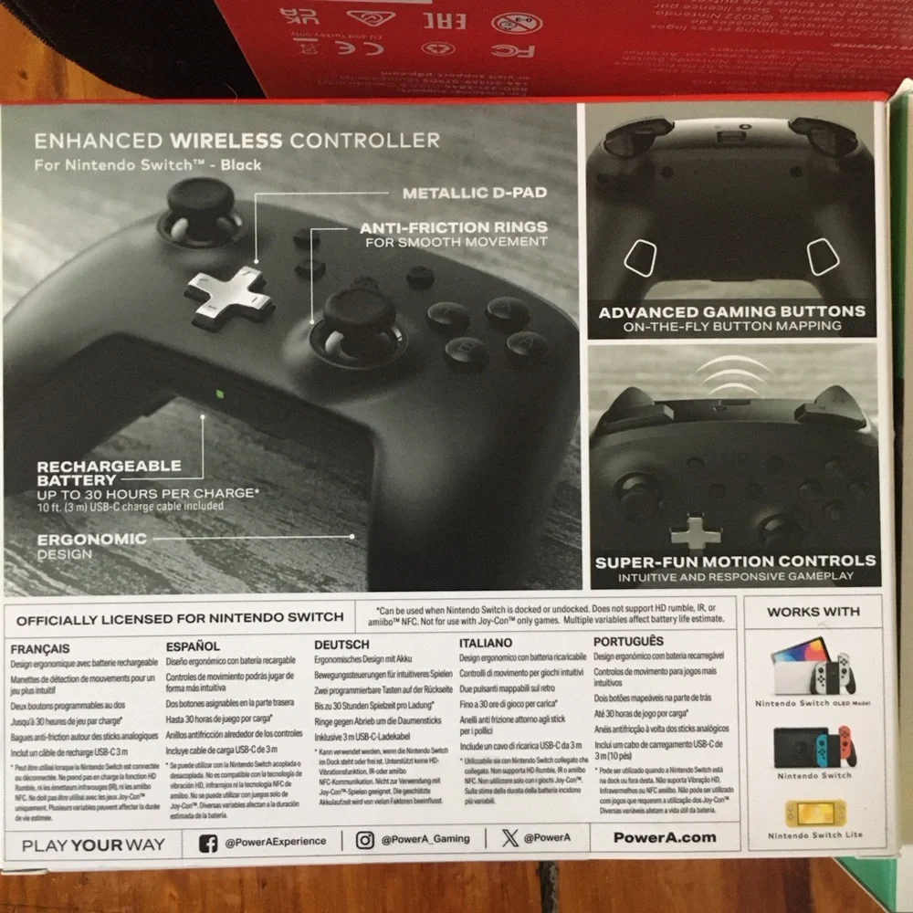 NIB PowerA Nintendo Switch Charger Controller and Travel Case Accessories Bundle